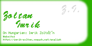 zoltan imrik business card